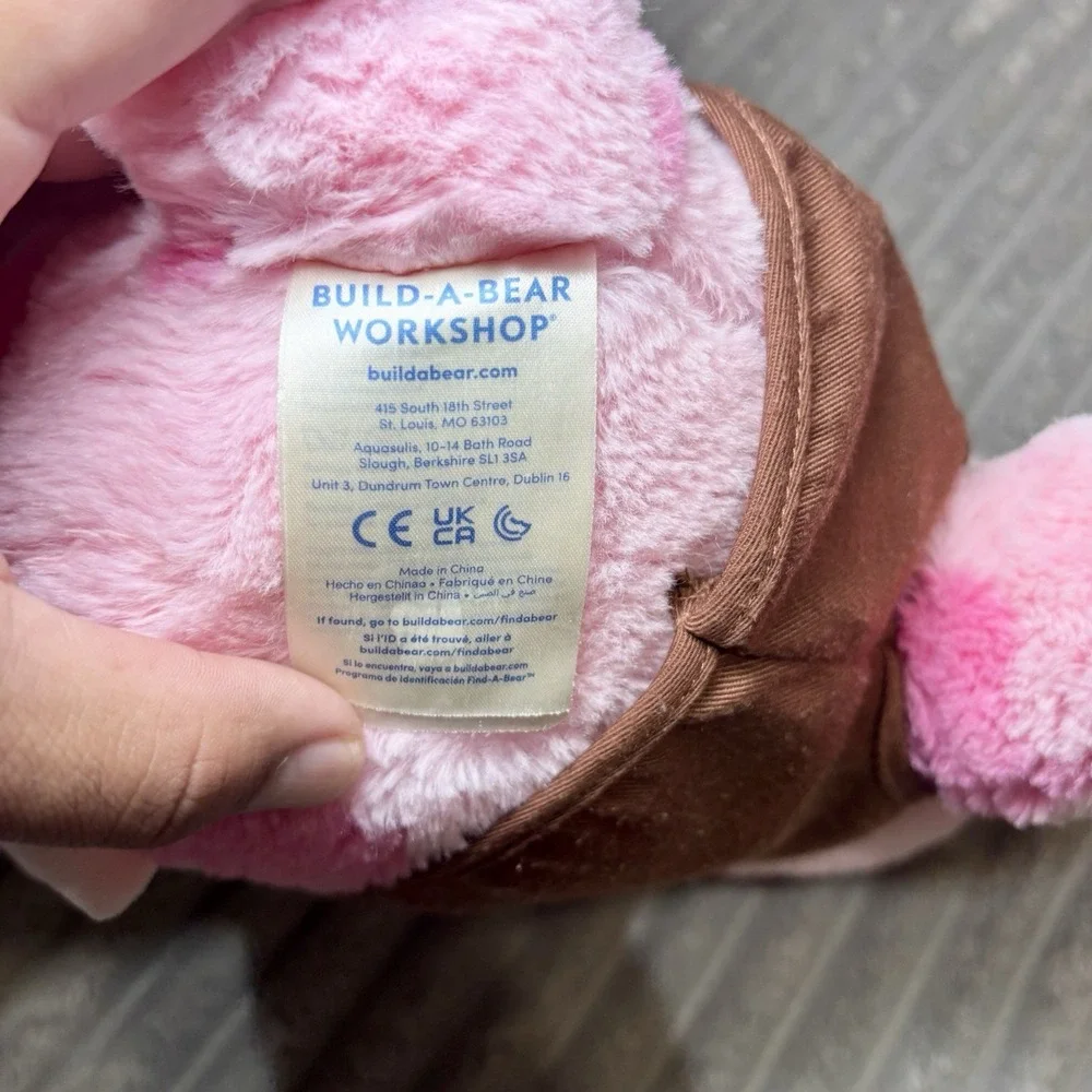 Build-A-Bear Pink Cow with Girl Scouts USA With Girl Scout‎ Brown Vest